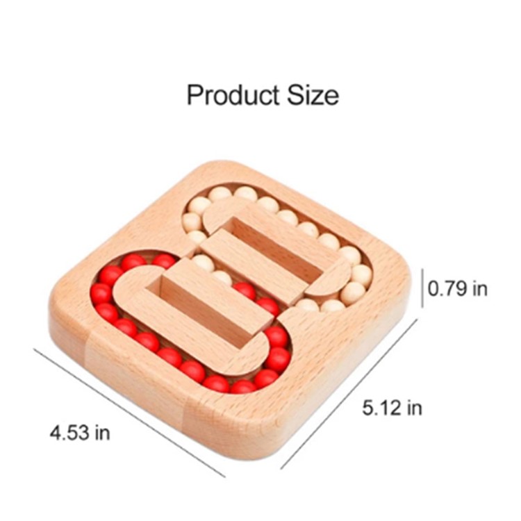 Wooden Ball Puzzle Game Ball Game Brain Teasers Toy for Elderly and children-5