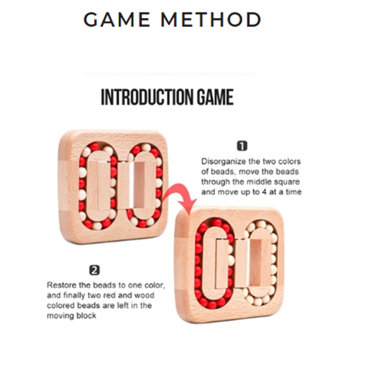 Wooden Ball Puzzle Game Ball Game Brain Teasers Toy for Elderly and children-6