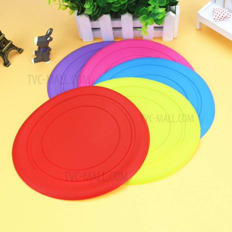Pet Frisbee Silicone Flying Disc Outdoor Playing Flying Saucer Game Flying Disk - Random Color-3