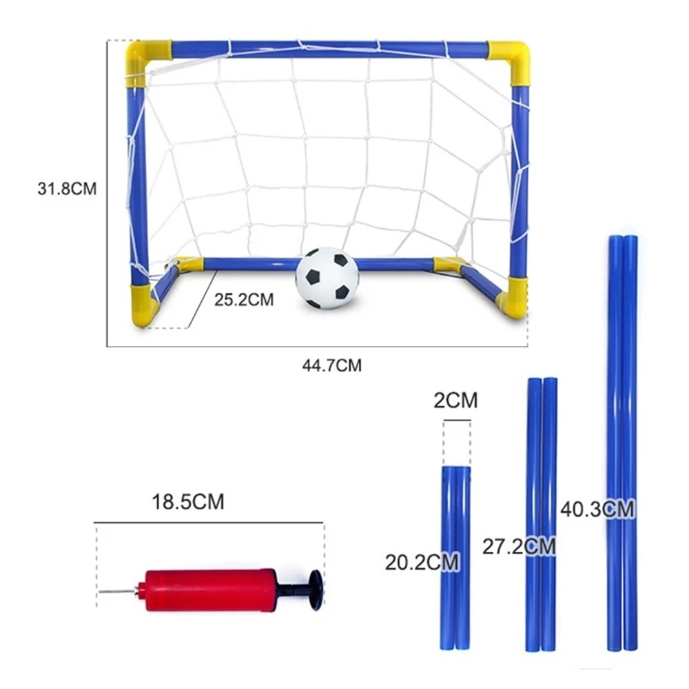 Children's Portable Soccer Goal Set Indoor Durable Football Play Kit 44cm-2