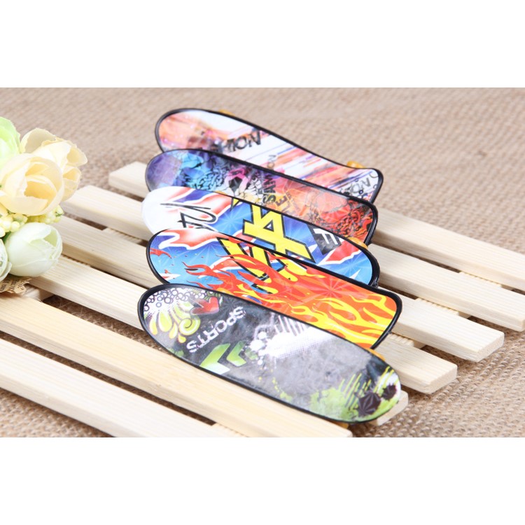 10Pcs/lot Mini Finger Skateboard Alloy Stents Finger Skate Boarding-4