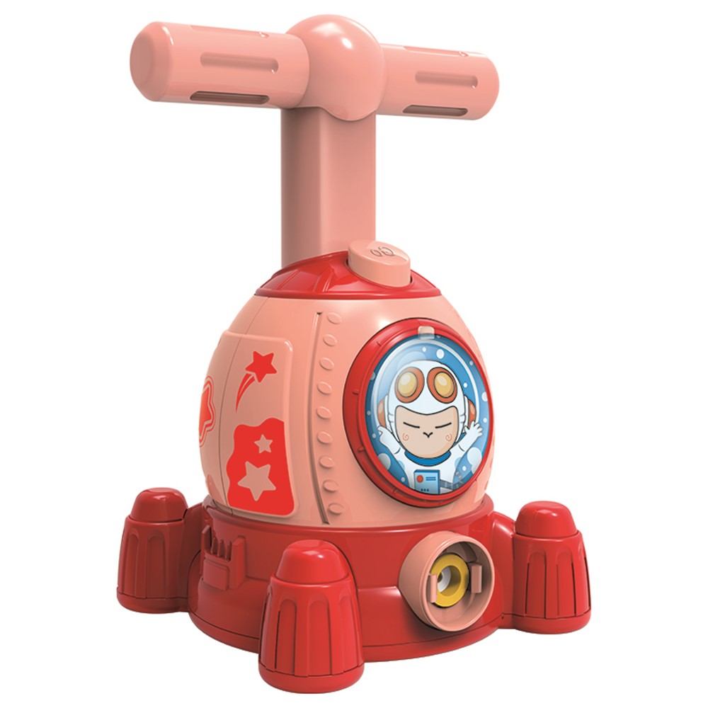 KB156 Cartoon Spaceship Balloon Launch Tower Air Power Balloon Car Kids Gift - Red-6