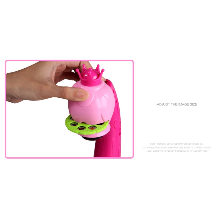 3 in 1 Drawing and Learning Projector Painting Toy for Kids with 7 Picture Discs - Pink-9