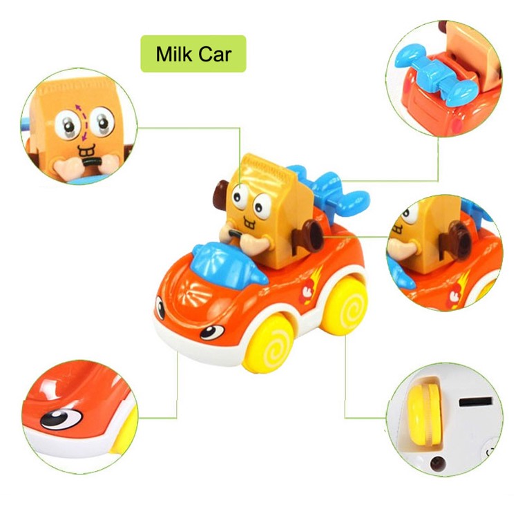 4PCS/Lot Cute Dining Car Push & Play Vehicles Car Toys-10