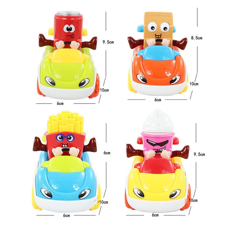 4PCS/Lot Cute Dining Car Push & Play Vehicles Car Toys-12