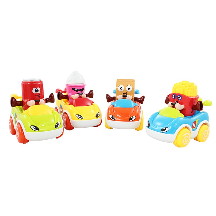 4PCS/Lot Cute Dining Car Push & Play Vehicles Car Toys-2