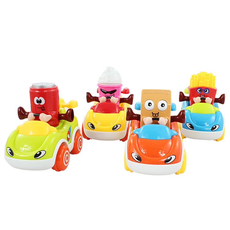 4PCS/Lot Cute Dining Car Push & Play Vehicles Car Toys-3