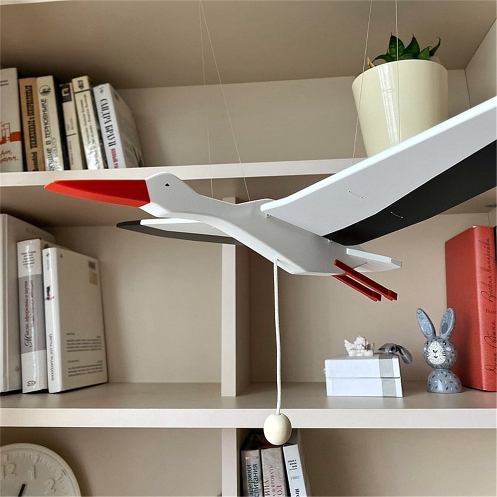 YXC-071801 Hanging Simulated Crane Bird Pigeon Ornament Toy Cute Decor Home Office Decoration-2