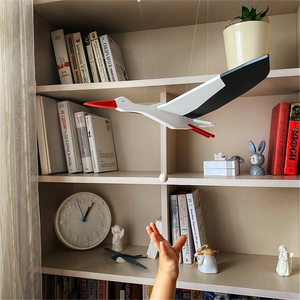 YXC-071801 Hanging Simulated Crane Bird Pigeon Ornament Toy Cute Decor Home Office Decoration-6