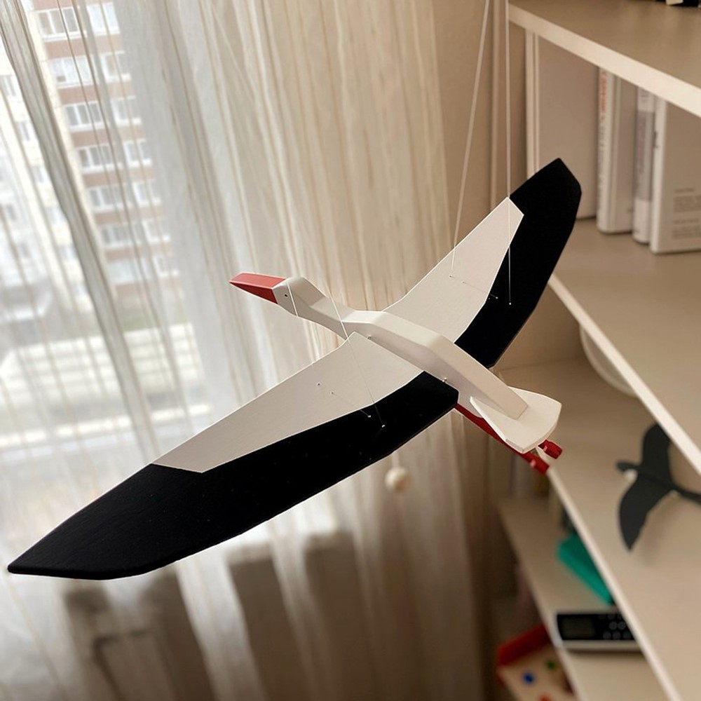 YXC-071801 Hanging Simulated Crane Bird Pigeon Ornament Toy Cute Decor Home Office Decoration-7