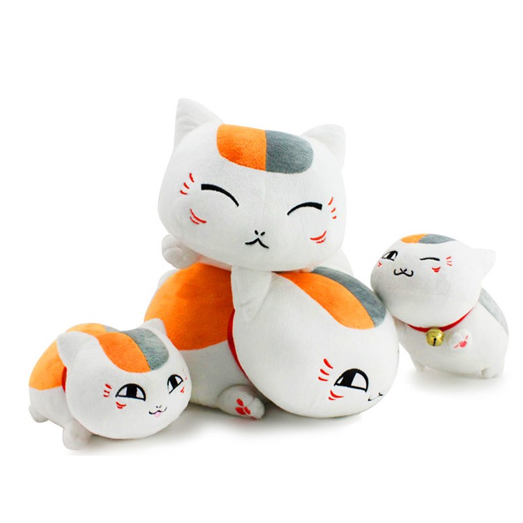 20cm Natsume Yuujinchou Cat Nyanko Sensei Plush Stuffed Toy Kids Doll - Smiling Eyes-2