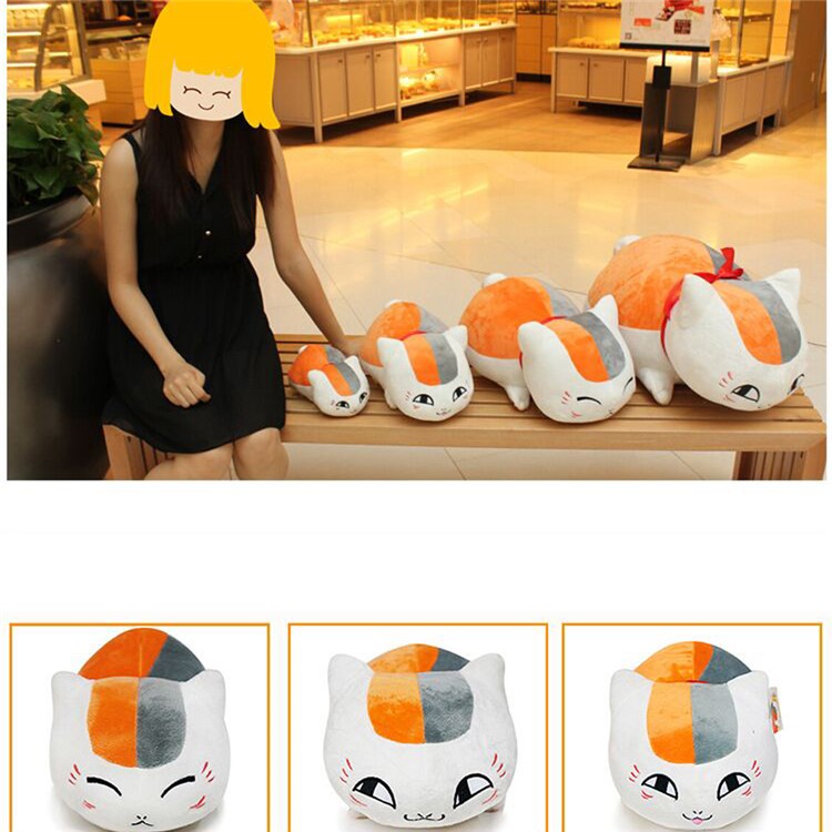 20cm Natsume Yuujinchou Cat Nyanko Sensei Plush Stuffed Toy Kids Doll - Smiling Eyes-4