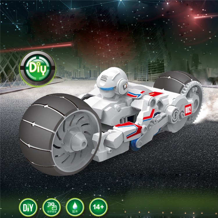 MG001-1 Saltwater Powered DIY Motorcycle Educational Toy Kit for Children-1