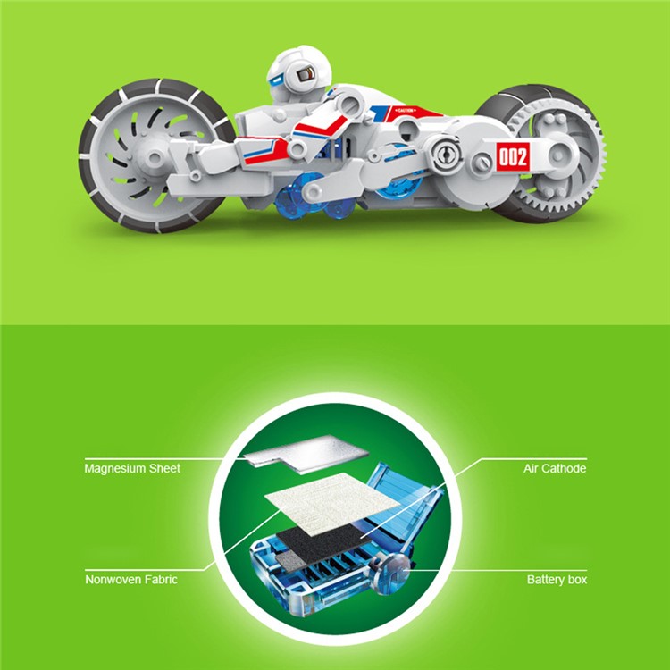 MG001-1 Saltwater Powered DIY Motorcycle Educational Toy Kit for Children-8