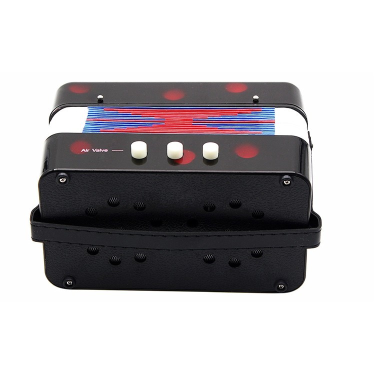 Children 7 Keys 2 Bass Mini Accordion Educational Musical Instrument Toy - Black-4