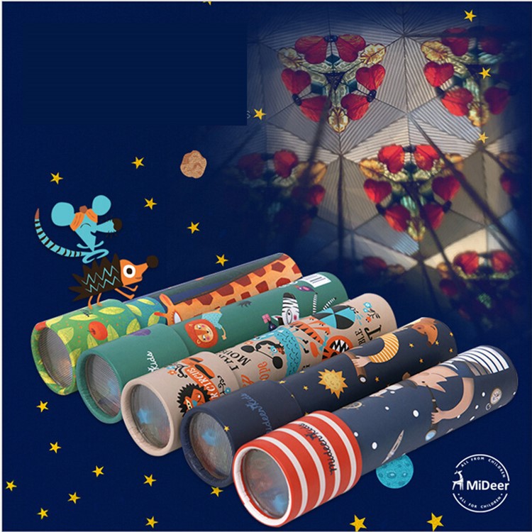 MIDEER Classic Paper Kaleidoscope Children Kids Toy - Navy-4