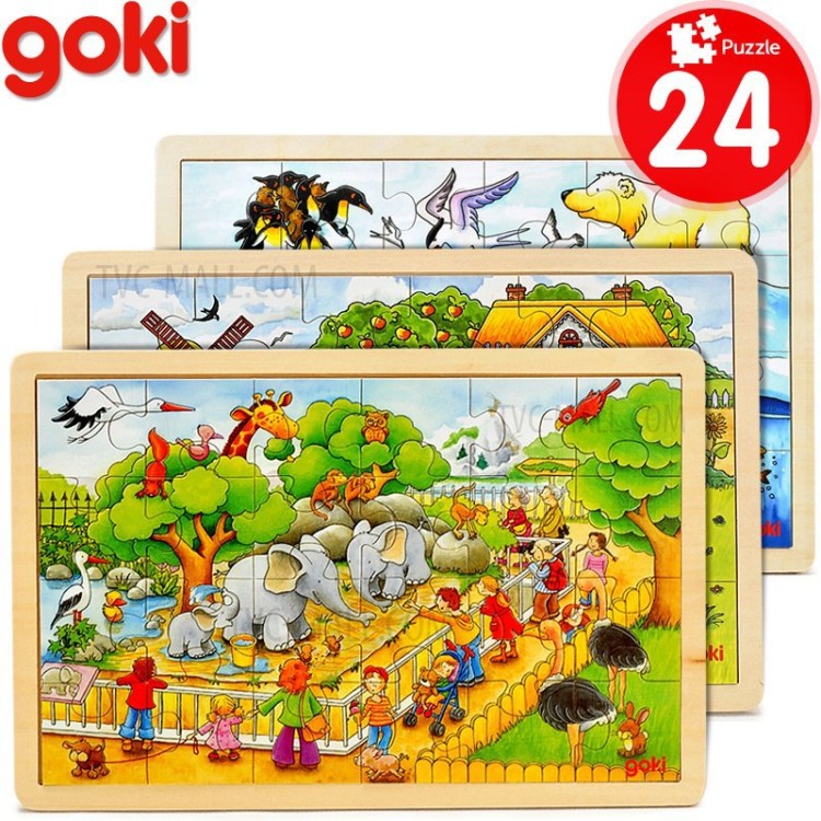 GOKI 48 Pieces Wooden Puzzle Educational Toys for Kids - Fire Engine-2