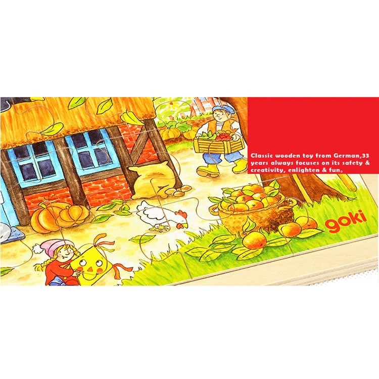 GOKI 48 Pieces Wooden Puzzle Educational Toys for Kids - Fire Engine-4
