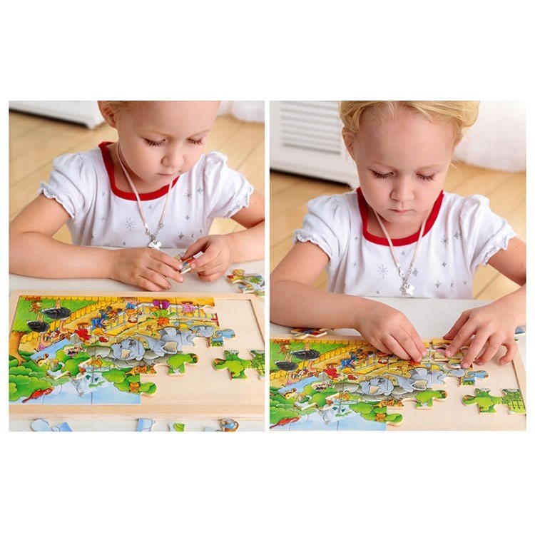 GOKI 48 Pieces Wooden Puzzle Educational Toys for Kids - Fire Engine-5