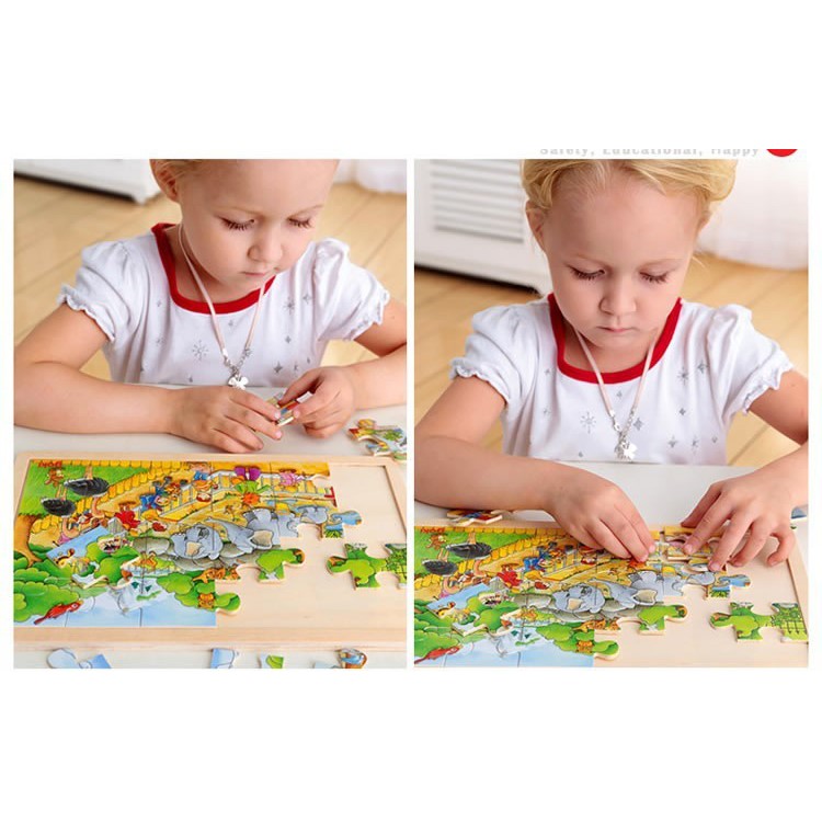 GOKI 96 Pieces Wooden Puzzle Educational Toys for Kids - Pirate Ship-4