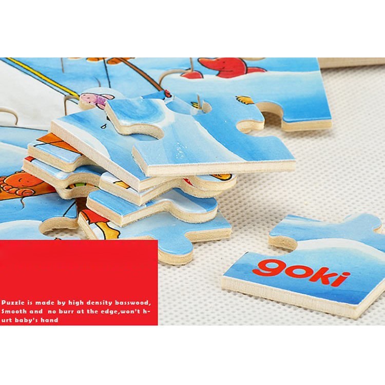GOKI 24 Pieces Wooden Puzzle Educational Toys for Kids - Polar Animals-5