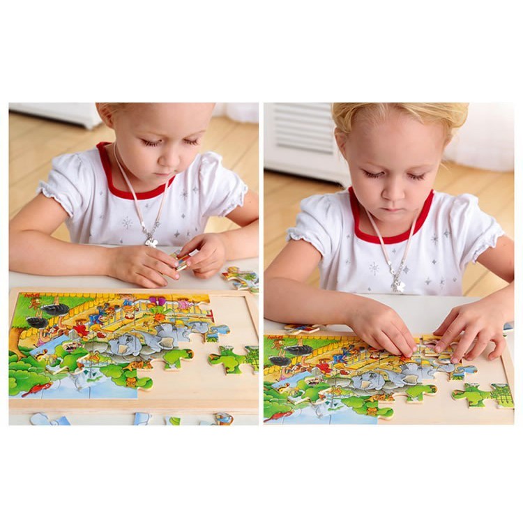 GOKI 24 Pieces Wooden Puzzle Educational Toys for Kids - Polar Animals-7