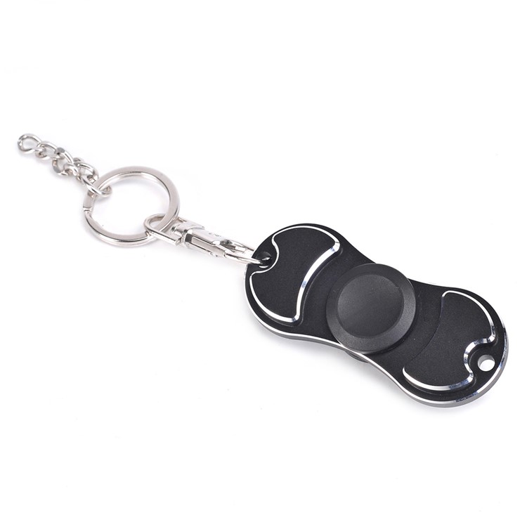Aluminum Alloy Fidget Spinner EDC Hand Finger Spin Toy for ADHD Autism - Black-1