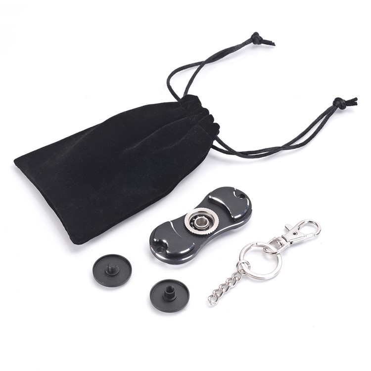 Aluminum Alloy Fidget Spinner EDC Hand Finger Spin Toy for ADHD Autism - Black-3