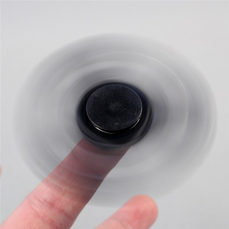Tri Fidget Bearing Hand Finger Spinner EDC Toy for ADHD Autism - Black-10