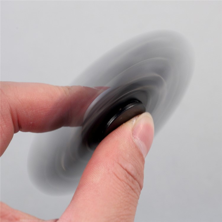 Tri Fidget Bearing Hand Finger Spinner EDC Toy for ADHD Autism - Black-11
