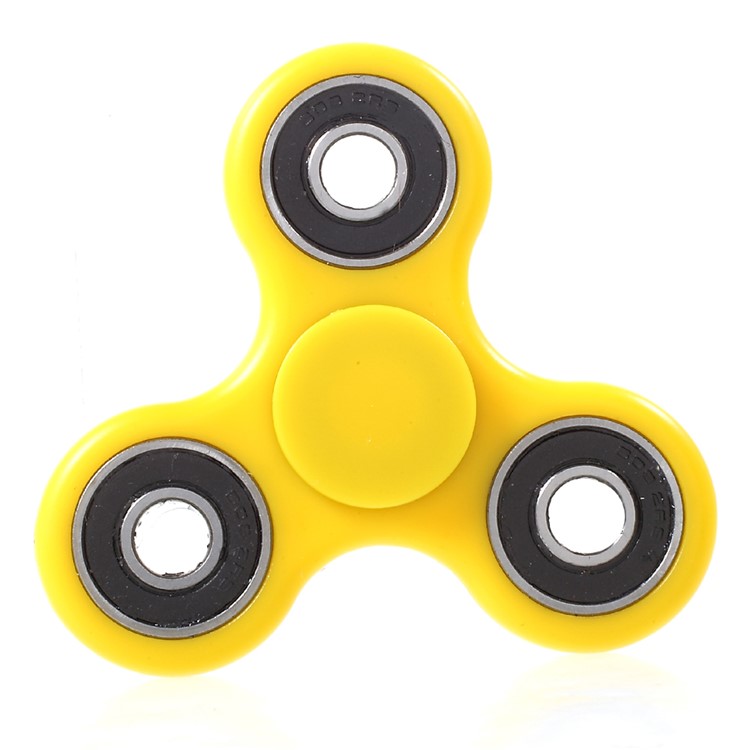 Hand Finger Spinner Tri Fidget EDC Focus Toy for ADHD Autism - Yellow-2