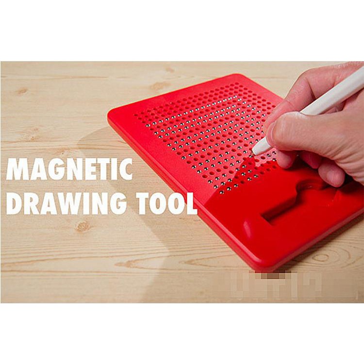 Free Drawing Board Magnet Pad Learning Toy with 19 x 19 Lattice 361pcs Magnet Balls - Black-6