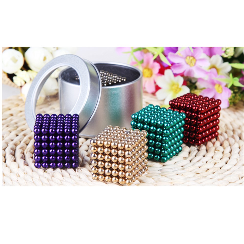 216 Stück Magnetische Runde Kugeln 3mm Magnetische DIY Kugelperlen Für Kinder - Goldfarben-2