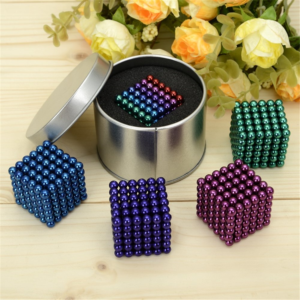 216 Pieces Bucky Balls 5mm Magnetic DIY Puzzle Balls Toy for Children Early Education - Black-3