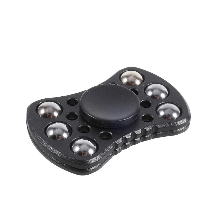 Steel Balls Fidget Finger Spinner EDC Focus Toy for Autism ADHD Stress Relief - Black-1