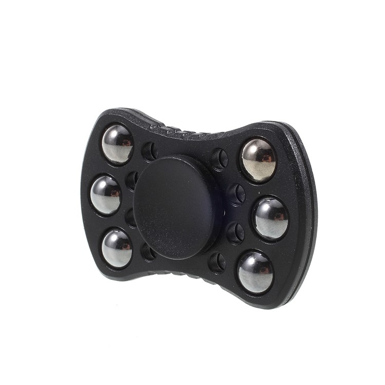 Steel Balls Fidget Finger Spinner EDC Focus Toy for Autism ADHD Stress Relief - Black-2