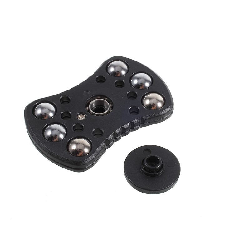 Steel Balls Fidget Finger Spinner EDC Focus Toy for Autism ADHD Stress Relief - Black-4