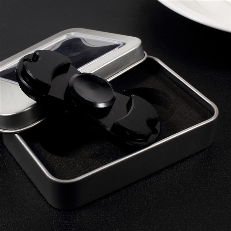 Aluminum Alloy Fidget Spinner Toy Hand Spinners Stress and Anxiety Relief Toy - Black-2