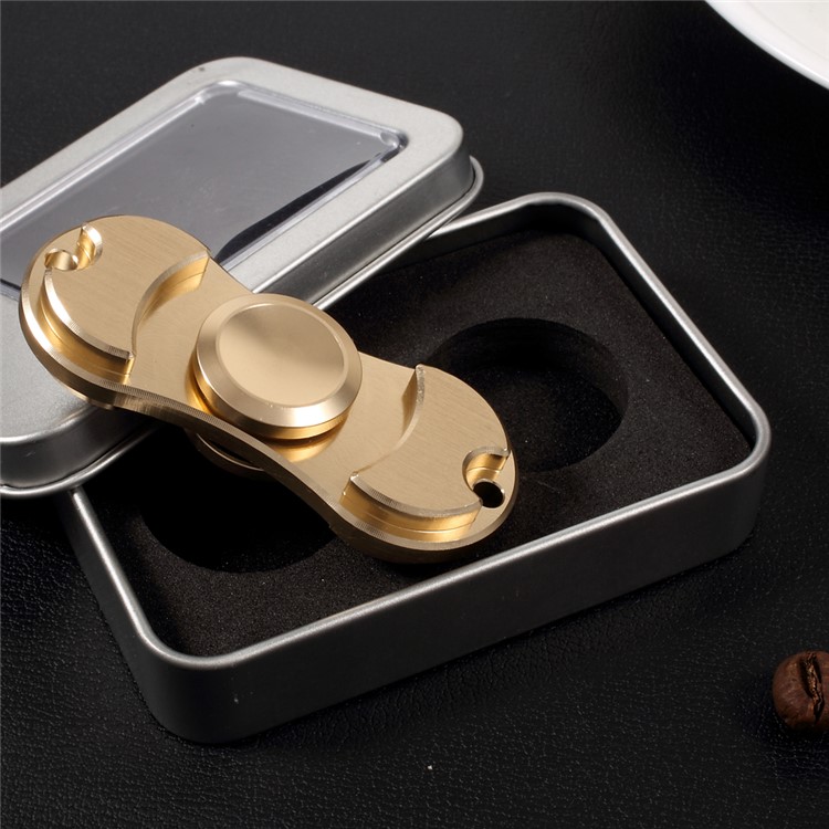High Speed Aluminum Alloy Fidget Spinner Toy Stress and Anxiety Relief Toy - Gold Color-3