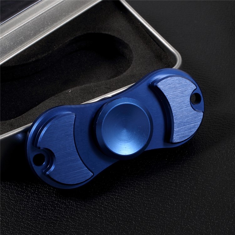 Hand Spinners Aluminum Alloy Fidget Spinner Stress and Anxiety Relief Toy - Blue-2