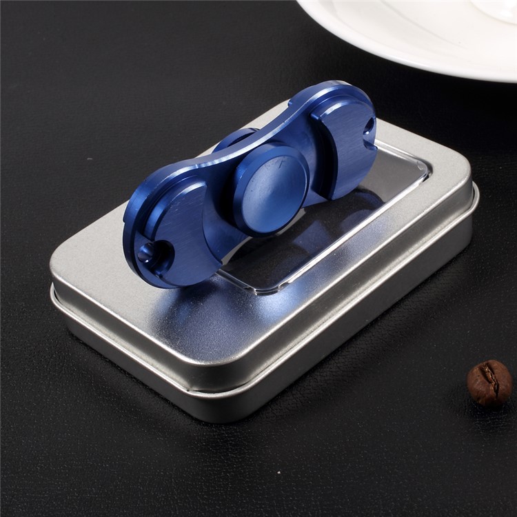 Hand Spinners Aluminum Alloy Fidget Spinner Stress and Anxiety Relief Toy - Blue-6