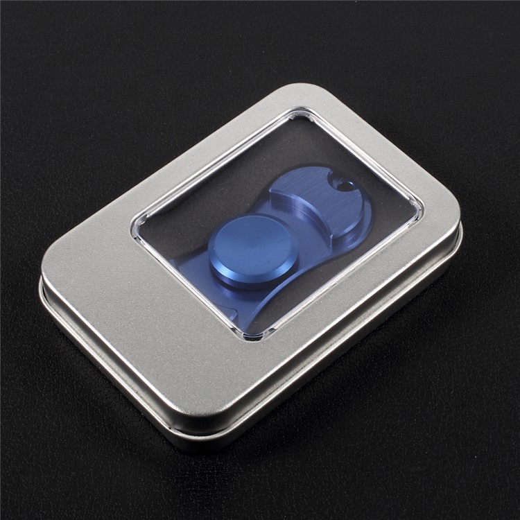 Hand Spinners Aluminum Alloy Fidget Spinner Stress and Anxiety Relief Toy - Blue-7