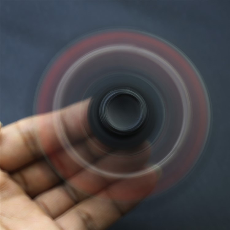 Tri-Gear Fidget Spinner Toy Tri-Spinner Hand Spinners EDC Toy for ADHD Anxiety and Boredom (CE) - Black / Red-5