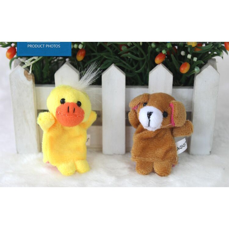 10 Teile / Los Verschiedene Cartoon Tier Finger Spielzeug Weichen Tuch Samt Fingerpuppen Puppen-3