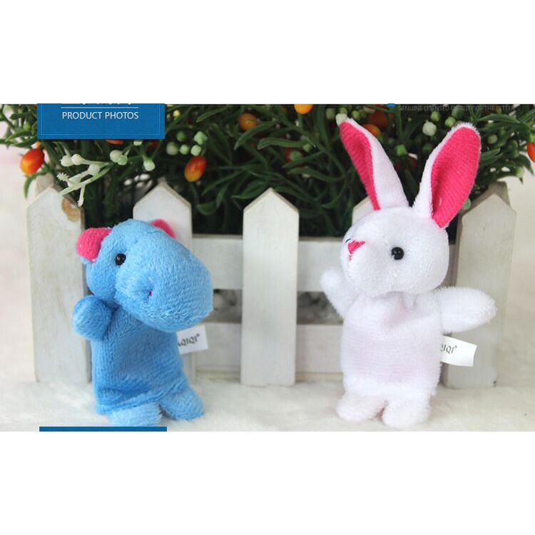 10 Teile / Los Verschiedene Cartoon Tier Finger Spielzeug Weichen Tuch Samt Fingerpuppen Puppen-4