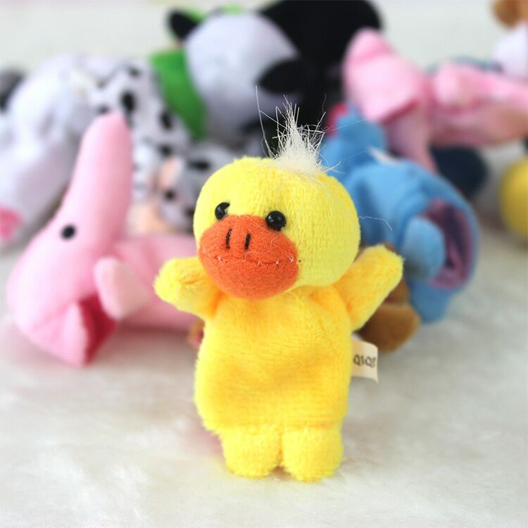 10 Teile / Los Verschiedene Cartoon Tier Finger Spielzeug Weichen Tuch Samt Fingerpuppen Puppen-6