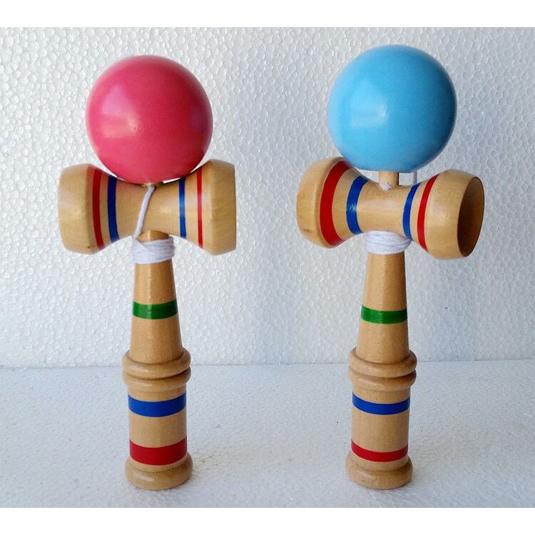Wood Kendama Ball Sword Ball Traditional Wood Game Balance Skill Toy for Adults and Kids - Rose-5