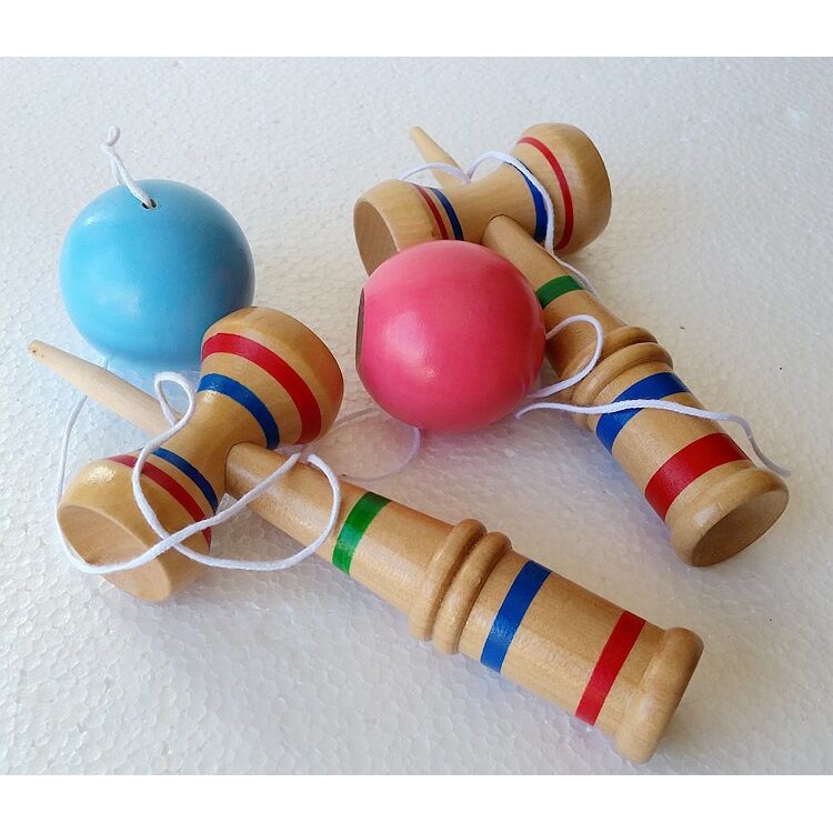 Wood Kendama Ball Sword Ball Traditional Wood Game Balance Skill Toy for Adults and Kids - Rose-6