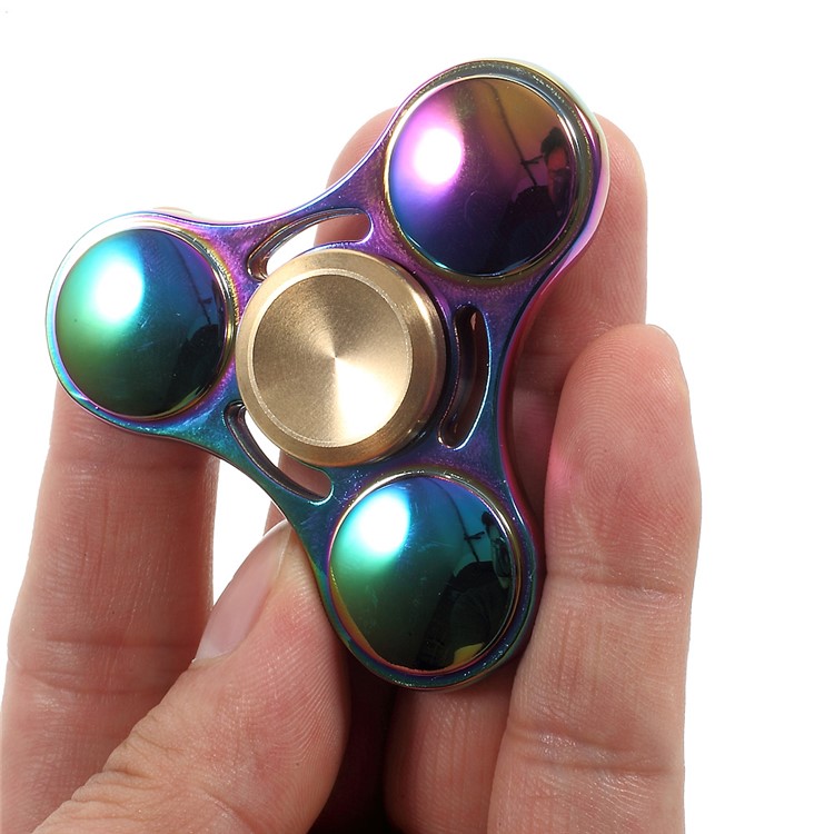UFO EDC Metal Hand Spinner Fidget Toy Titanium Alloy Hand Spinner - Multi-color-7