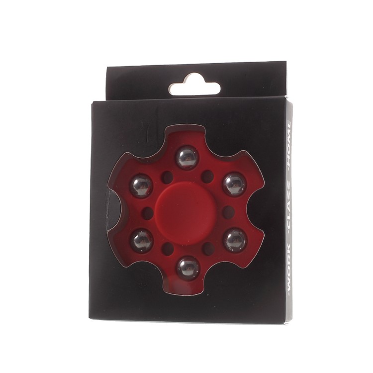 Small Metal Balls Hand Spinner Fidget Hexagon Fingertip Gyroscope EDC Toy - Red-7